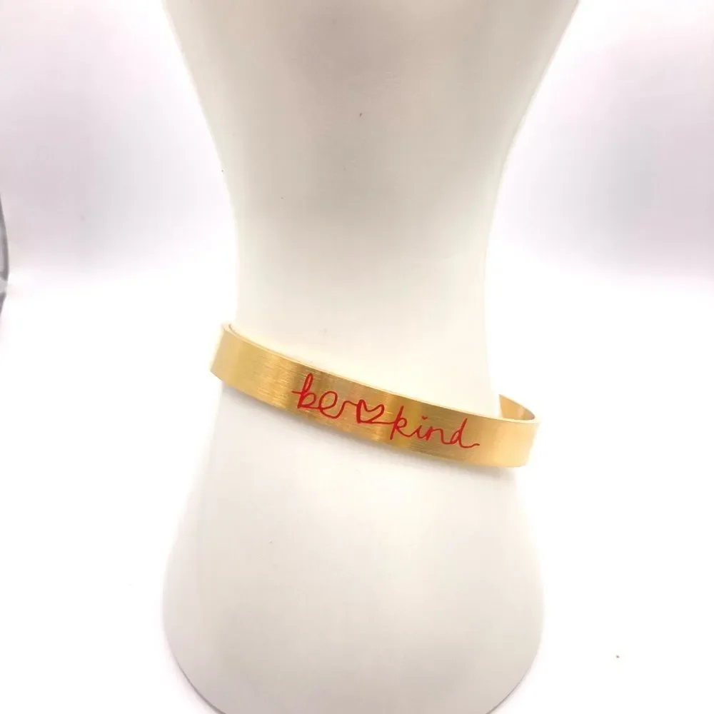 Gold Engraved Cuff Bracelet Maximalist 